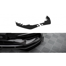 Maxton Design rohové spoilery pod přední nárazník pro Mercedes třída A W176 Facelift AMG-Line, černý lesklý plast ABS