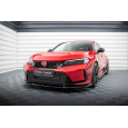 Maxton Design spoiler pod přední nárazník ver.2 pro Honda Civic Mk11 Type-R, černý lesklý plast ABS