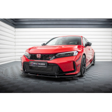 Maxton Design spoiler pod přední nárazník ver.2 pro Honda Civic Mk11 Type-R, černý lesklý plast ABS