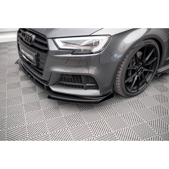 Maxton Design rohové spoilery pod přední nárazník pro Audi S3 8V FL, plast ABS bez povrchové úpravy, Sportback