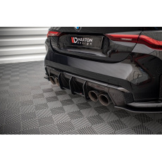 Maxton Design "Street Pro" difuzor zadního nárazníku pro BMW M4 G82, plast ABS bez povrchové úpravy, s červenou linkou