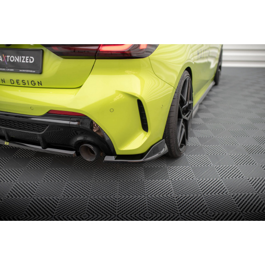 Maxton Design boční difuzory pod zadní nárazník ver. 9 pro BMW řada 1 F40, černý lesklý plast ABS, M-Pack / M135i