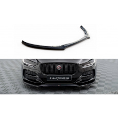 Maxton Design spoiler pod přední nárazník pro Jaguar XE Mk1 Facelift, černý lesklý plast ABS