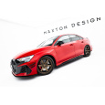 Maxton Design "Street Pro" difuzory pod boční prahy pro Audi RS3 8Y Facelift, plast ABS bez povrchové úpravy, Sedan, s červenou linkou
