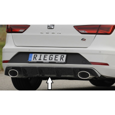 Rieger vložka zadního nárazníku pro Seat Leon FR 5F 5-dvéř. (ST/Combi) po faceliftu, plast ABS lakovaný do černé lesklé barvy, pro sport. koncovky na obou stranách 152x95mm Rieger vložka zadního nárazníku pro Seat Leon FR 5F 5-dvéř. (ST/Combi) po faceliftu, plast ABS lakovaný do černé lesklé barvy, pro sport. koncovky na obou stranách 152x95mm