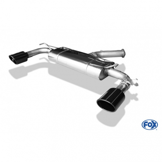 Fox Sportauspuff koncový tlumič výfuku s koncovkou 129x106 Typ 32 černá na obou stranách pro Hyundai i30 N s motorem 2.0