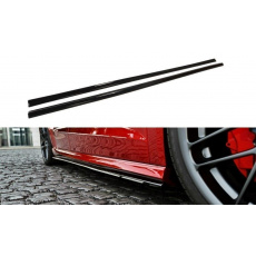Maxton Design difuzory pod boční prahy pro Audi A3, S3 8V, 8V FL, černý lesklý plast ABS, Sportback