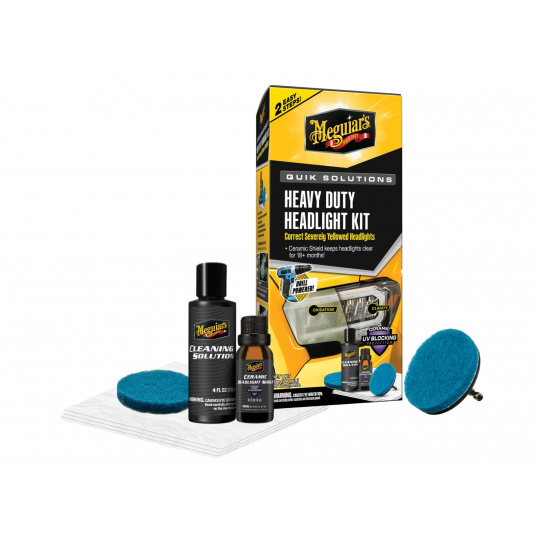 Meguiar's Quik Solutions Headlight Restoration Kit - kompletní sada na renovaci silně poškozených světlometů