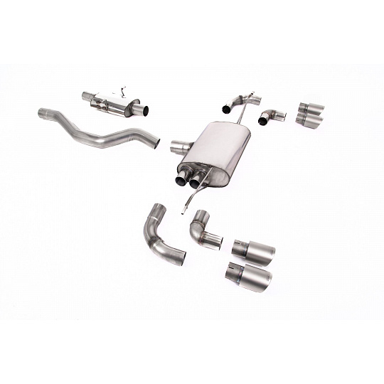 Milltek Sport výfukový systém OPF/GPF Back pro Land rover Defender 90 2.0 I4 P300/P400e (s OPF/GPF a bez OPF/GPF) 2020-2024, GT-90 titanové koncovky