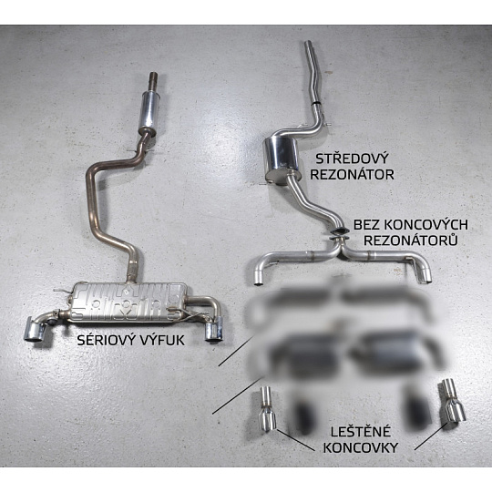 Milltek Sport výfukový systém cat-back pro Volkswagen Scirocco R 2009-2016, leštěné koncovky