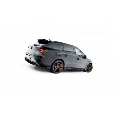 Maxton Design "Street Pro" difuzory pod boční prahy s křidélky pro Cupra Leon ST Mk1, Mk1 Facelift, plast ABS bez povrchové úpravy, Aero, s červenou linkou