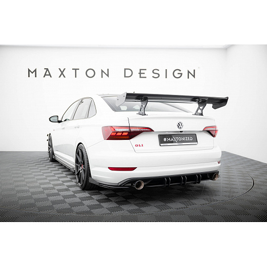 Maxton Design zadní křídlo s úzce rozkročenými držáky pro Volkswagen Jetta GLI Mk7, pravý karbon