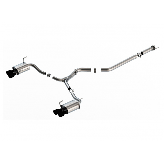 Borla Cat-Back výfukový systém "S-Type" pro Subaru WRX 2.4L, Turbo, automat/manual, 4WD, r.v. 2022-2024, typ koncovek: černé