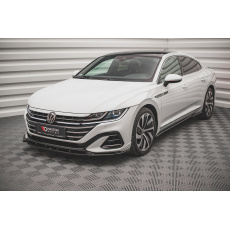 Maxton Design spoiler pod přední nárazník pro Volkswagen Arteon R-Line Facelift, černý lesklý plast ABS
