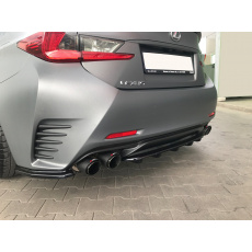 Maxton Design středový spoiler pod zadní nárazník s žebrováním pro Lexus RC, černý lesklý plast ABS