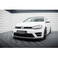 Maxton Design spoiler pod přední nárazník ver.5 pro Volkswagen Golf R Mk7, černý lesklý plast ABS