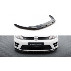 Maxton Design spoiler pod přední nárazník ver.5 pro Volkswagen Golf R Mk7, černý lesklý plast ABS