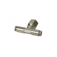 VIAIR fitinka T-kus s jedním závitovým výstupem 3/8" samice a dvěma výstupy na hadičku 1/4"