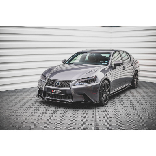 Maxton Design spoiler pod přední nárazník ver.2 pro Lexus GS MK4 /F-Sport, černý lesklý plast ABS