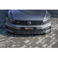 Maxton Design spoiler pod přední nárazník ver.1 pro Volkswagen Passat Mk8 (B8), černý lesklý plast ABS