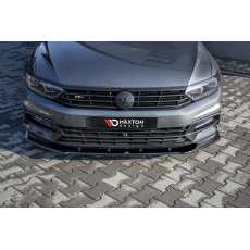 Maxton Design spoiler pod přední nárazník ver.1 pro Volkswagen Passat Mk8 (B8), černý lesklý plast ABS