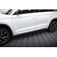 Maxton Design difuzory pod boční prahy pro Škoda Kodiaq Mk1, Mk1 Facelift, černý lesklý plast ABS