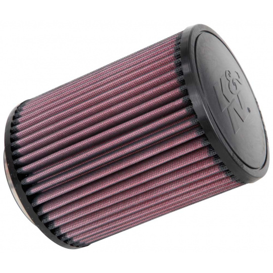 K&N univerzální kulatý filtr se vstupem 76 mm a výškou 165 mm, gumový vrchlík