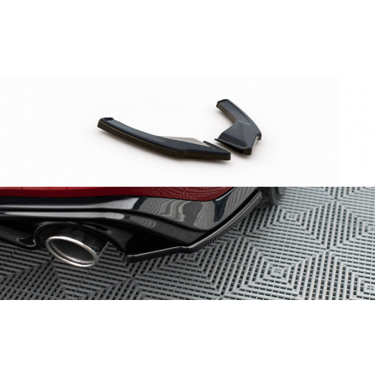 Maxton Design boční difuzory pod zadní nárazník pro Volkswagen Golf GTI Mk8, černý lesklý plast ABS