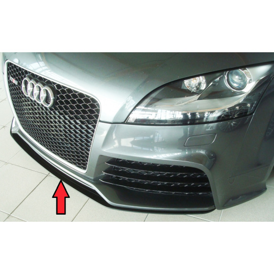 Rieger lipa pod přední nárazník pro Audi TT RS 8J kupé, roadster, 09/09-, plast ABS lakovaný do černé lesklé barvy
