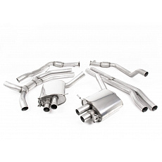 Milltek Sport výfukový systém cat-back (Road+) pro Audi RS4 B9 2.9 V6 Turbo Avant (bez OPF/GPF) 2018-2024, typ koncovek: oválné černé