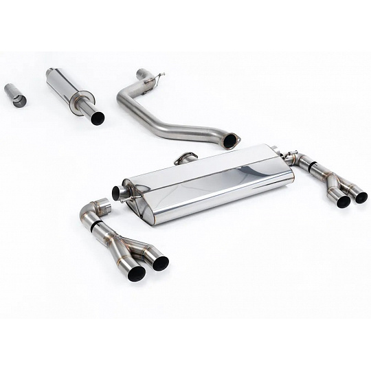 Milltek Sport výfukový systém OPF/GPF Back 80mm - s rezonátorem pro Seat Leon Cupra Leon Mk4 Hatch 300ps (s OPF/GPF) 2021-2024, využívá originálních koncovek