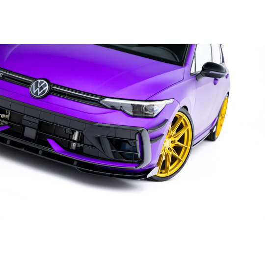 Maxton Design rohové spoilery pod přední nárazník pro Volkswagen Golf R Mk8 Facelift, plast ABS bez povrchové úpravy