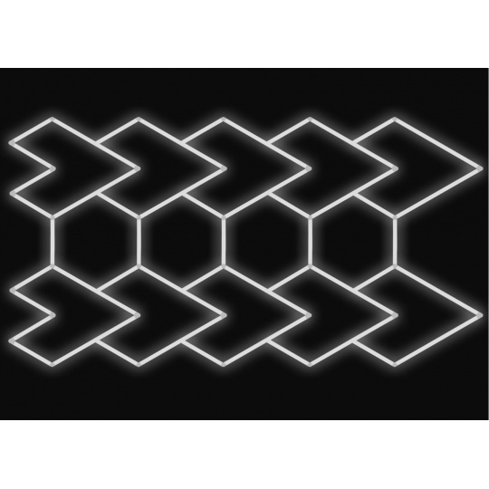 Kompletní LED svítidlo, rozměr: 236,5 x 451,2 cm, teplota světla: bílá 4000 K