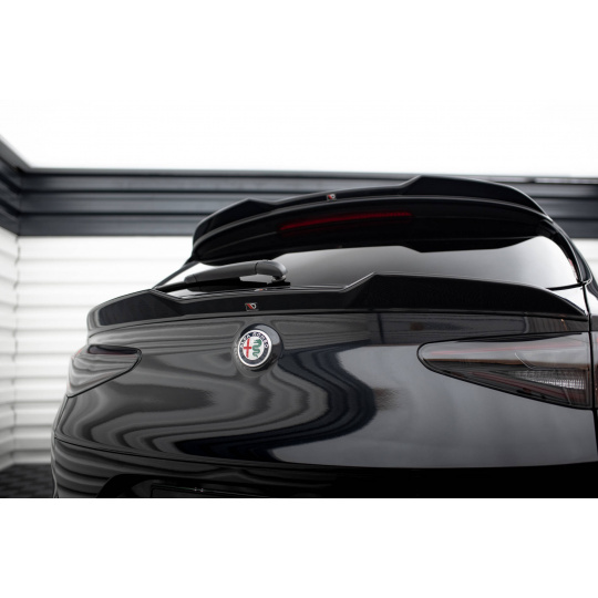 Maxton Design spodní prodloužení spoileru 3d pro Alfa Romeo Stelvio, černý lesklý plast ABS, Quadrifoglio