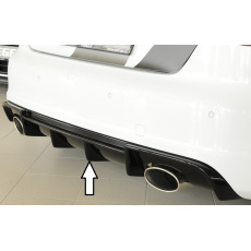 Rieger vložka zadního nárazníku pro Audi A3 S3 8V 3-dvéř. (hatchback 8V1), 5-dvéř. (sportback 8VA) před faceliftem, plast ABS lakovaný do černé lesklé barvy