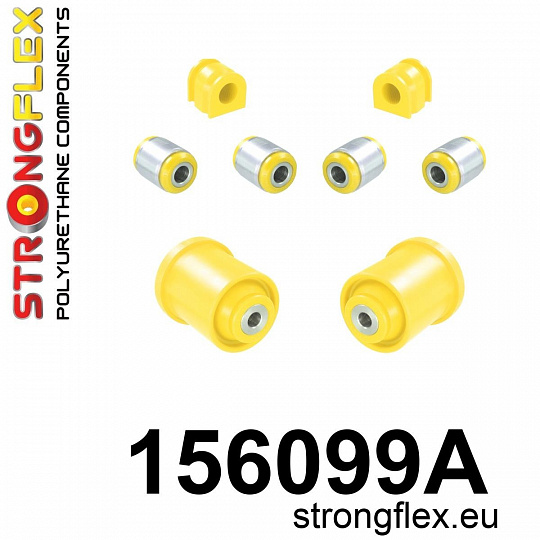156099A: Strongflex Kompletní sada silentbloků pro zavěšení FWD varianta SPORT