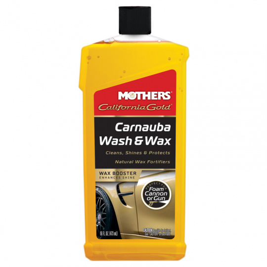 Mothers California Gold Carnauba Wash & Wax - luxusní hustý autošampon s karnaubským voskem, 473 ml