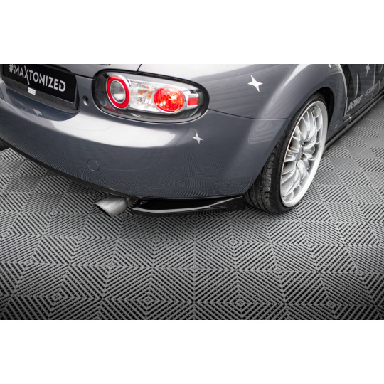 Maxton Design boční difuzory pod zadní nárazník pro Mazda Mx-5 Mk3 NC, černý lesklý plast ABS