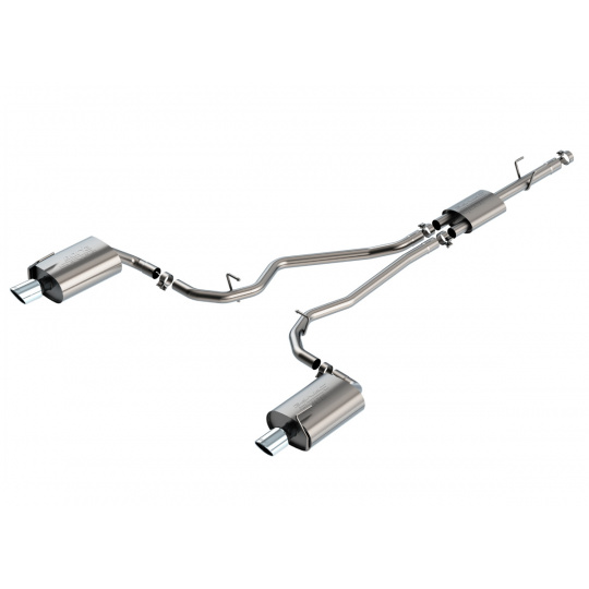 Borla Cat-Back výfukový systém "S-Type" pro Ford Explorer Limited 2,3l s automatickou převodovkou, FWD/AWD, 4-dvéř., r.v. 2020, typ koncovek: chromové