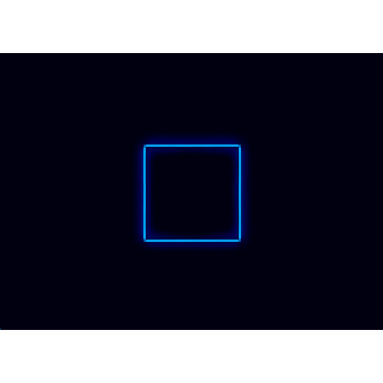 Kompletní LED čtyřhranné svítidlo modré, rozměr: 1 element 117 x 117 cm