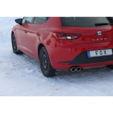 Fox Sportauspuff koncový tlumič výfuku s koncovkou 2x80 Typ 16 pro Seat Leon 5F 2012- s motorem 1.2, 1.4, 1.6 TDI, 2.0 TDI, s víceprv. ZN