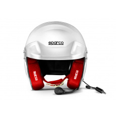 Sparco helma RJ-i s intercomem a homologací FIA, barva: bílo-červená, velikost: M (57-58) Sparco helma RJ-i s intercomem a homologací FIA, barva: bílo-červená, velikost: M (57-58)