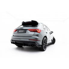Maxton Design "Street Pro" difuzor zadního nárazníku pro Audi RSQ3 F3, černý lesklý plast ABS, Sportback / SUV, s červenou linkou Maxton Design "Street Pro" difuzor zadního nárazníku pro Audi RSQ3 F3, černý lesklý plast ABS, Sportback / SUV, s červenou linkou