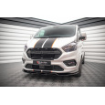 Maxton Design spoiler pod přední nárazník pro Ford Transit Custom Mk1 Facelift ST-Line, černý lesklý plast ABS