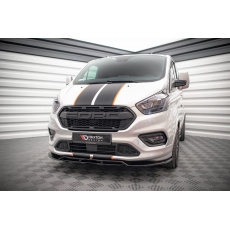 Maxton Design spoiler pod přední nárazník pro Ford Transit Custom Mk1 Facelift ST-Line, černý lesklý plast ABS Maxton Design spoiler pod přední nárazník pro Ford Transit Custom Mk1 Facelift ST-Line, černý lesklý plast ABS