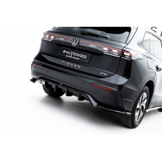Maxton Design spoiler pod zadní nárazník s žebrováním pro Volkswagen Tiguan Mk3, černý lesklý plast ABS
