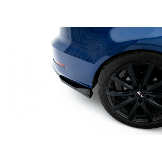 Maxton Design boční difuzory pod zadní nárazník pro Audi A3 8V, černý lesklý plast ABS, Sedan