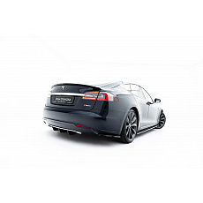 Maxton Design boční difuzory pod zadní nárazník ver.2 pro Tesla Model S, černý lesklý plast ABS