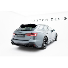 Maxton Design středový spoiler zadního nárazníku pro Audi RS7 C8, černý lesklý plast ABS