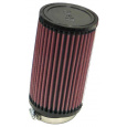 K&N univerzální kulatý filtr se vstupem 70 mm a výškou 178 mm, gumový vrchlík